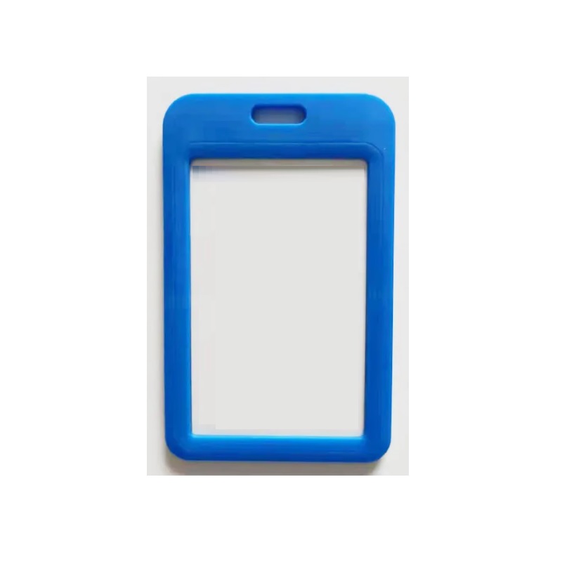 Bilde av Blue 86x54 mm Card holder / carrying case hard plastic / Badge holder. Clear on both sides (vertical / portrait). 60270348 (DE,SE,NO,FI,RO,PL)