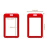 Picture of Red 86x54 mm Card holder / carrying case hard plastic / Badge holder. Clear on both sides. (vertical / portrait). 60270345